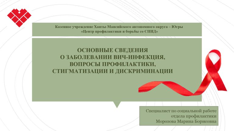Основные сведения о заболевании ВИЧ-инфекция