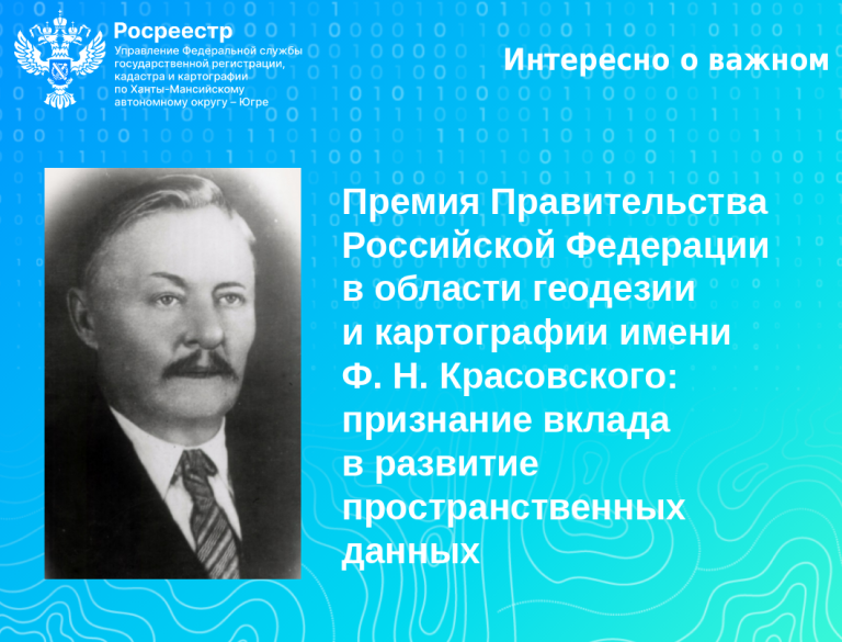 Премия Правительства РФ в области геодезии и картографии имени Ф. Н. Красовского: признание вклада в развитие пространственных данных