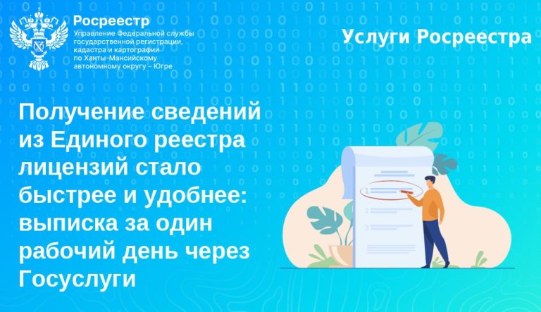 Получение сведений из Единого реестра лицензий стало быстрее и удобнее: выписка за один рабочий день через Госуслуги