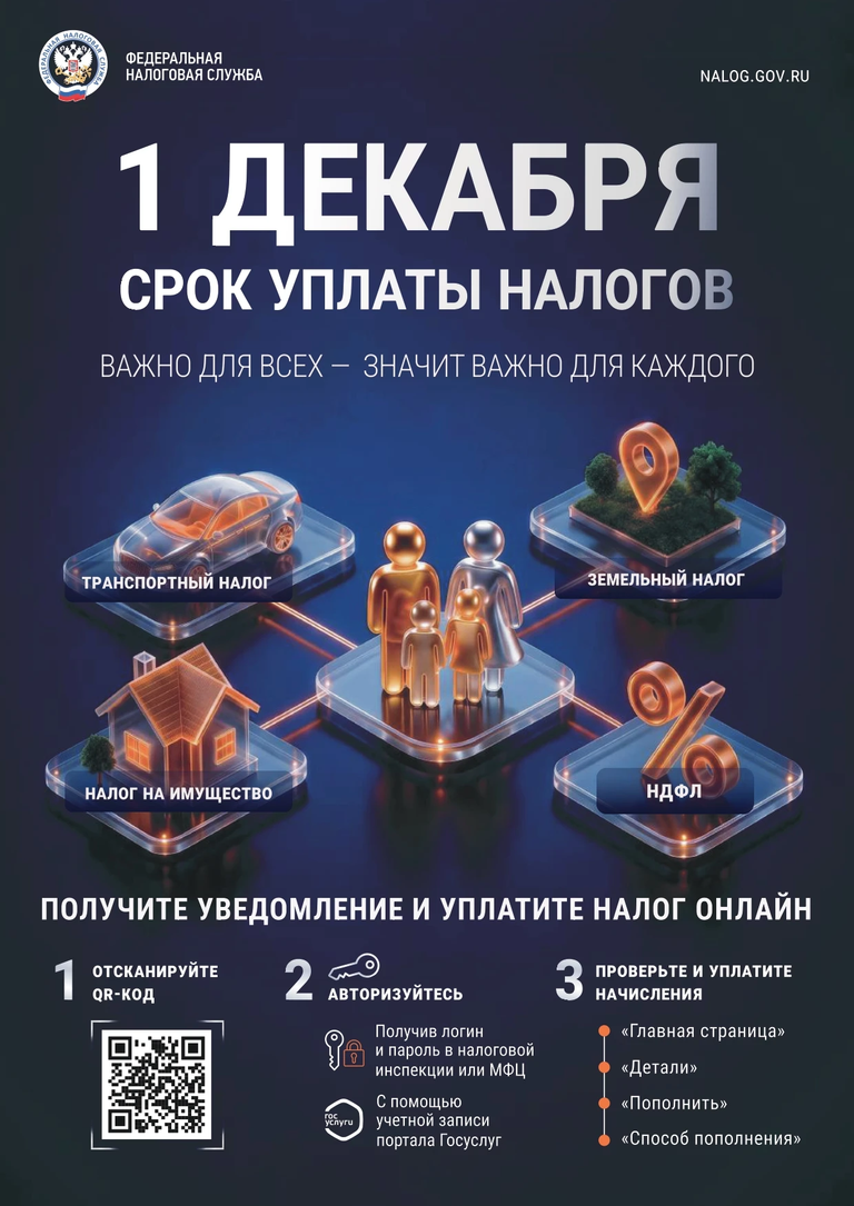 1 декабря срок уплаты налогов